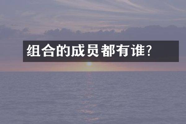 嵐组合的成员都有谁？