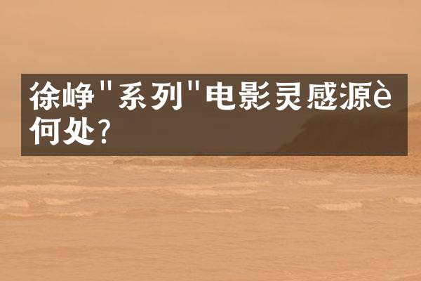 徐峥"囧系列"电影灵感源自何处？
