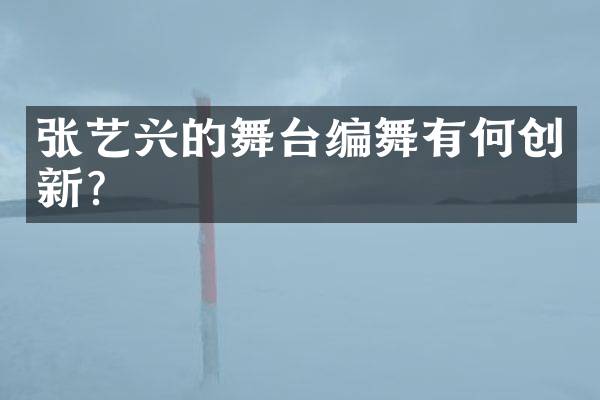张艺兴的舞台编舞有何创新？